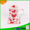 High Quality Ceramic Mug With Coaster,Ceramic Coffee Mug For Valentine Gift